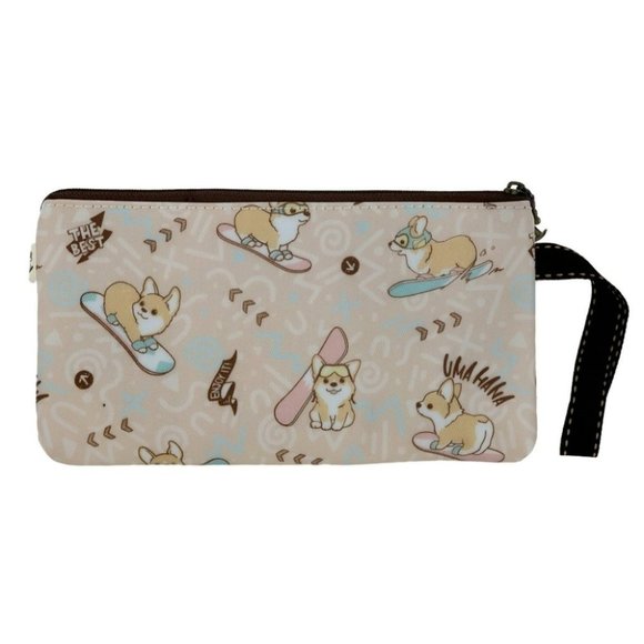 Uma Hana Handbags - Waterproof Corgi Long Coin Purse Wristlet Bag